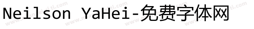 Neilson YaHei字体转换